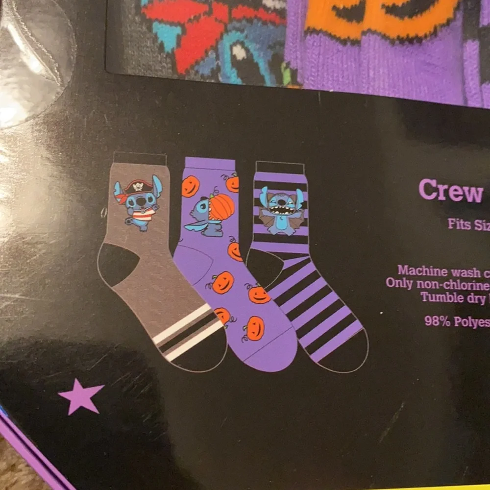 Disney Lilo and Stitch Halloween Crew‎ Socks 3 Pack Disneybound